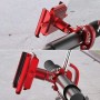 Motorcycle Aluminum Alloy Mobile Phone Bracket with Hook, Suitable for 4-6.5 inch Phones(Black)
