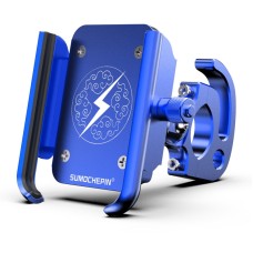 Кронтан мобильного сплава на мотоциклете с крючком, подходящий для телефонов 4-6,5 дюйма (синий цвет)