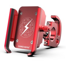 Кронтан мобильного сплава на мотоциклете с крючком, подходящий для телефонов 4-6,5 дюйма (красный)