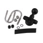 CHM005-BK Stainless Steel U-shape Handlebar Rail Mounting Ball Joint Fixed Base Motorcycle Modification Accessories (Black)