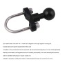 CHM005-BK Stainless Steel U-shape Handlebar Rail Mounting Ball Joint Fixed Base Motorcycle Modification Accessories (Black)