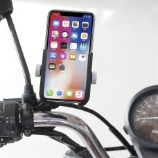 Мотоциклетный алюминиевый сплав Quick Release Cracket держателя мобильного телефона, версия зеркала заднего вида (черная)
