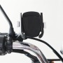Motorcycle Aluminium Alloy Quick Release Mobile Phone Holder Bracket, Rearview Mirror Version (Black)