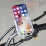 Motorcycle Aluminium Alloy Pressure Casting Mobile Phone Holder Bracket, Handlebar Version(Silver)