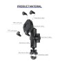 ZH-1558A1 Motorcycle Handlebar X-shape Aluminum Alloy Phone Holder