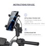 ZH-1558C2 Motorcycle M8 Ball Joint X-shape Aluminum Alloy Qi Wireless Charging Phone Holder