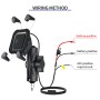 ZH-1558C2 Motorcycle M8 Ball Joint X-shape Aluminum Alloy Qi Wireless Charging Phone Holder