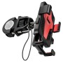 hoco CA73 One-button Bicycle / Motorcycle Universal Bracket Phone Mount(Black Red)