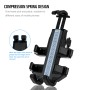 WUPP CS-1098A1 Motorcycle Aluminum Alloy Eight-jaw Mobile Phone Charging Holder with Switch(Black)