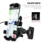 WUPP CS-1098A1 Motorcycle Aluminum Alloy Eight-jaw Mobile Phone Charging Holder with Switch(Black)