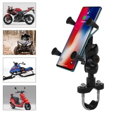 WUPP CS-1133A1 Motorcycle Four-claw X Shape Adjustable Mobile Phone Holder Bracket, Double Tap Buckle Version