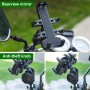 M10 Bolt Ball-Head Motorcycle Multi-function Eight-jaw Aluminum Phone Navigation Holder Bracket