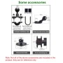 M10 Bolt Ball-Head Motorcycle Multi-function Eight-jaw Aluminum Phone Navigation Holder Bracket