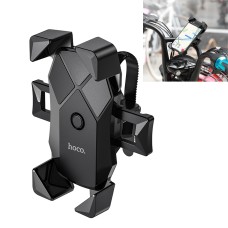 Hoco CA58 Light Ride One-Boutton Bicycle Motorcycle Universal Mobile Phone Dellocker (Black)