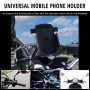 CS-1065B1 Motorcycle Aluminum Alloy Mobile Phone Holder Bracket, Mirror Holder Version (Black)