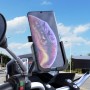 CS-1065B1 Мотоциклетный алюминиевый сплав Кроншень мобильного телефона, версия зеркального держателя (черная)