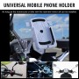 CS-1065B2 Motorcycle Aluminum Alloy Mobile Phone Holder Bracket, Mirror Holder Version(Silver)