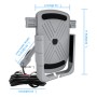 CS-1066B2 Motorcycle Aluminum Alloy Mobile Phone Holder Bracket with Charging Function, Mirror Holder Version(Silver)