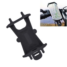 KUULAA Silicone Shockproof Universal Bicycle Phone Holder for 4.5-6.0 inch Mobile Phone(Black)