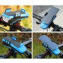 Multifunction 4  in 1 Phone Holder Bicycle Bell Power Bank  Cycling Lamp Flashlight(Blue)