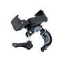 Rotatable PVC Motorcycle Bicycle Handlebar Mount Mobile Phone Holder (Black)