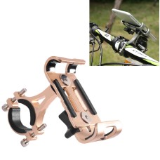 Universal Non-rotatable Aluminum Alloy Fixing Frame Motorcycle Bicycle Mobile Phone Holder (Gold)