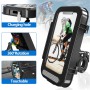 Bicycle Phone Holder Waterproof Bicycle Motorcycle Handlebar Case For 4.7-6.8 Inch Mobile Phone Mount