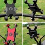 Electric Bicycle Mobile Phone Holder Can Be Rotated 360-degree Mobile Phone Holder Four-way Adjustment Bracket for Motorcycle, Style:Handlebars(Black)