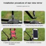 Electric Bicycle Mobile Phone Holder Can Be Rotated 360-degree Mobile Phone Holder Four-way Adjustment Bracket for Motorcycle, Style:Handlebars(Black)