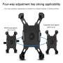 Electric Bicycle Mobile Phone Holder Can Be Rotated 360-degree Mobile Phone Holder Four-way Adjustment Bracket for Motorcycle, Style:Handlebars(Black)