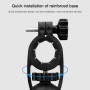 Electric Bicycle Mobile Phone Holder Can Be Rotated 360-degree Mobile Phone Holder Four-way Adjustment Bracket for Motorcycle, Style:Handlebars(Black)