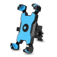 Electric Bicycle Mobile Phone Holder Can Be Rotated 360-degree Mobile Phone Holder Four-way Adjustment Bracket for Motorcycle, Style:Handlebars(Blue)