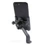 BENGGUO Bicycle Aluminum Alloy Mobile Phone Holder Electric Motorcycle Anti-Vibration Navigation Fixed Mobile Phone Holder Riding Equipment, Style:Rearview Mirror Installation(Titanium)