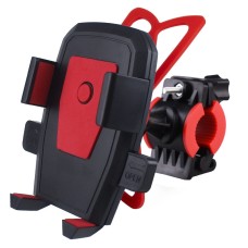 Bicycle Automatic Lock Mobile Phone Bracket 360 Degree Rotating Carrier Cycling Bracket(Red (Silicone Strap))