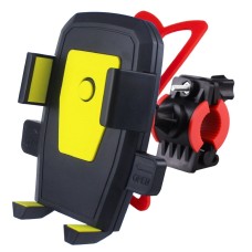 Bicycle Automatic Lock Mobile Phone Bracket 360 Degree Rotating Carrier Cycling Bracket(Yellow (Silicone Strap))