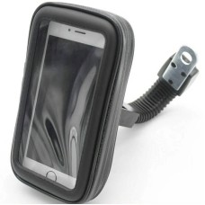 Outdoor Riding Motorcycle Bicycle Waterproof Mobile Phone Bracket, Style: Motorcycle 5.5 inch Black