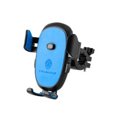 2 PCS CYCLINGBOX BG-2930 Bicycle Mobile Phone Frame Plastic One-Click Lock Mobile Phone Bracket, Style: Handlebar Installation (Blue）