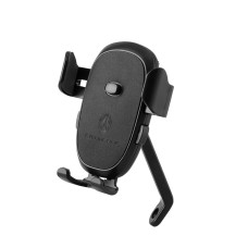2 PCS CYCLINGBOX BG-2930 Bicycle Mobile Phone Frame Plastic One-Click Lock Mobile Phone Bracket, Style: Rearview Mirror Installation (Black）