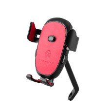 2 PCS CYCLINGBOX BG-2930 Bicycle Mobile Phone Frame Plastic One-Click Lock Mobile Phone Bracket, Style: Rearview Mirror Installation (Red）