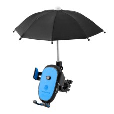 Cyclingbox BG-2935 Bicycle Mobile Phone Cracket с зонтикой водонепроницаемой навигационной навигации Электромобиль Рамка мобильного телефона, стиль: установка на руле (синий)