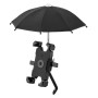 CYCLINGBOX Bicycle Mobile Phone Bracket With Parasol Rider Mobile Phone Frame, Style: Rearview Mirror Installation (Black)
