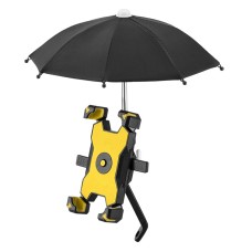 Кронштейн для мобильного телефона на велосипеде Cyclingbox с рамкой мобильного телефона Parasol Rider, стиль: установка зеркала заднего вида (желтый)