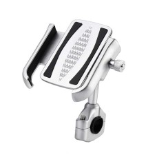 BSDDP G0125 Motorcycle Aluminum Alloy Base Mobile Phone Bracket(Silver)