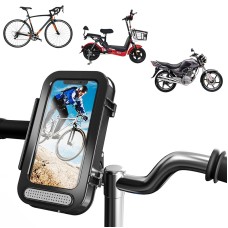 Прозрачный держатель для флип -телефона для велосипедного велосипеда (черный)