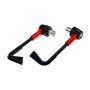 2 PCS Universal 22mm Shockproof Protection Rod CNC Horn Shape Handbrake Motorcycle Modification Accessories(Red)
