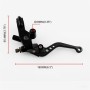 Universal 7 / 8 inch 22mm Modified Motorcycle Adjustable Brake Clutch Handbrake (Black)