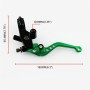 Universal 7 / 8 inch 22mm Modified Motorcycle Adjustable Brake Clutch Handbrake (Green)