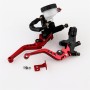 Universal 7 / 8 inch 22mm Modified Motorcycle Adjustable Brake Clutch Handbrake (Red)