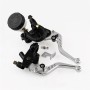 Universal 7 / 8 inch 22mm Modified Motorcycle Adjustable Brake Clutch Handbrake (Silver)