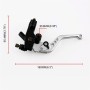 Universal 7 / 8 inch 22mm Modified Motorcycle Adjustable Brake Clutch Handbrake (Silver)